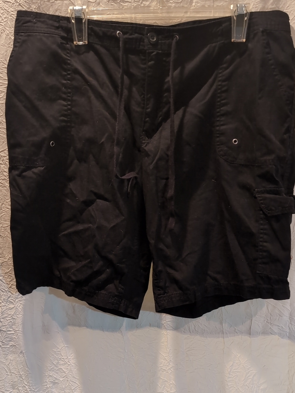 Faded Glory Women's Black Cargo Drawstring Shorts
